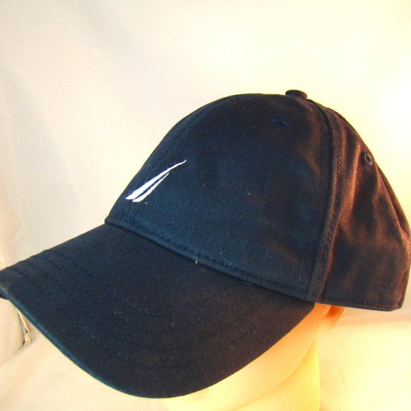 Nautica Hat Navy Blue Relaxed Fit Adjustable Cap Mens Women Unisex - Picture 1 of 9